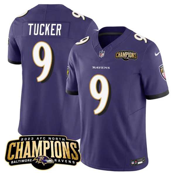 Men & Women & Youth Baltimore Ravens #9 Justin Tucker Purple 2023 F.U.S.E. AFC North Champions Vapor Limited Jersey,We sell and wholesale Men & Women & Youth Baltimore Ravens #9 Justin Tucker Purple 2023 F.U.S.E. AFC North Champions Vapor Limited Jersey on line form chian!